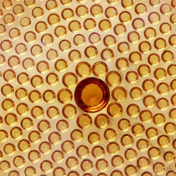 HOBNAIL AMBER GLASS EGG TRAY - Picture 3 of 6